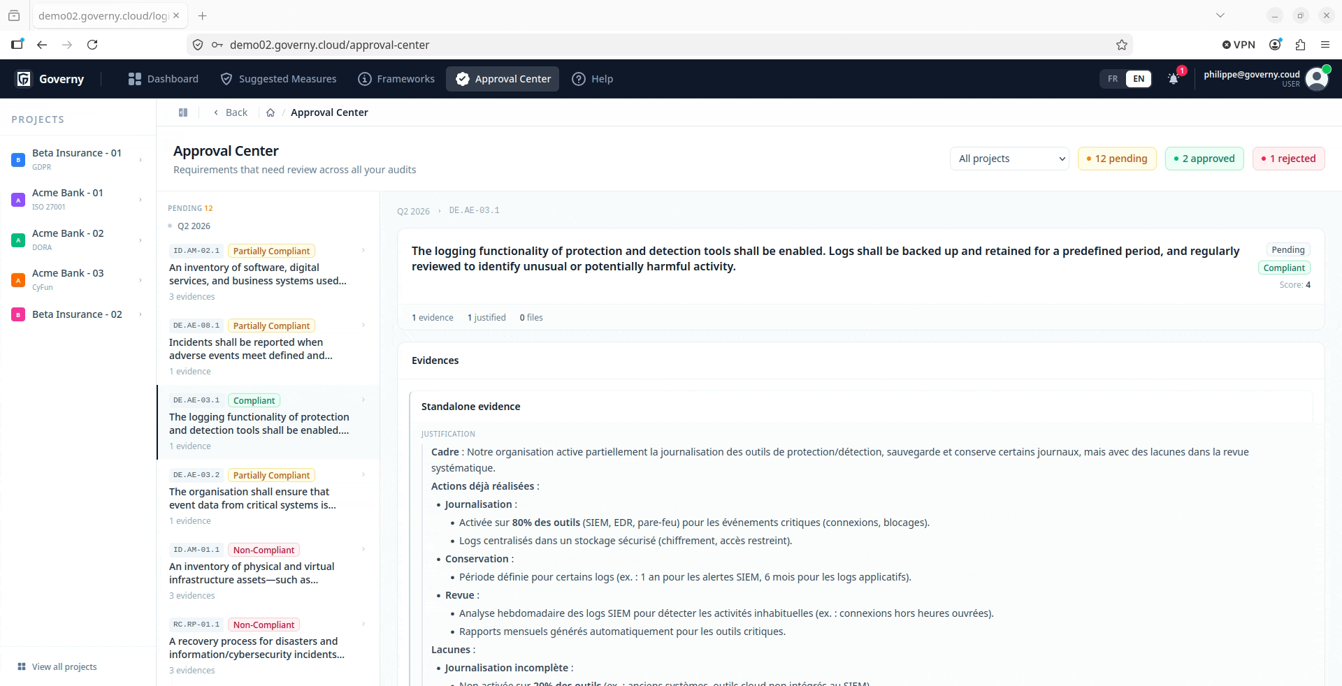 Global approval center demo