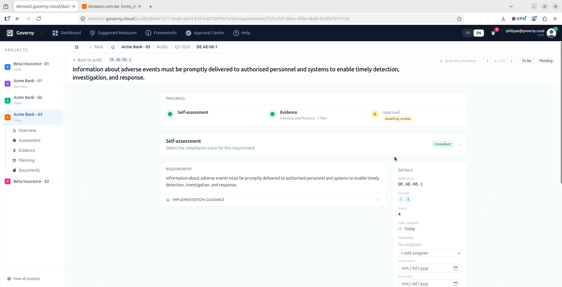 Measure as evidence demo