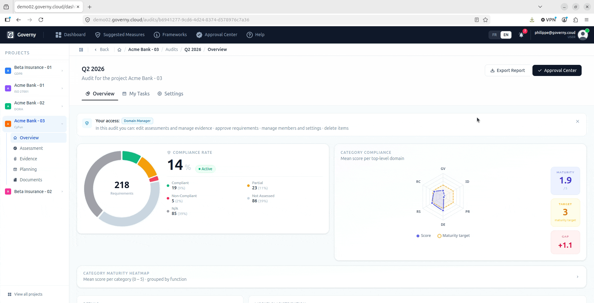 Evidence upload demo